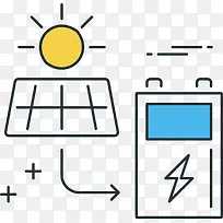 太阳能充电设计图标