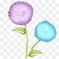 紫蓝色绣球花
