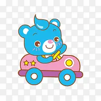 开车的小熊