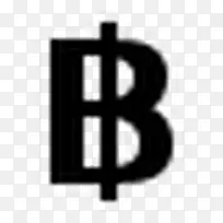 货币标志泰铢简单的黑色ipho