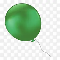 手绘绿色气球