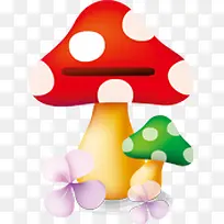 卡通蘑菇六一儿童节装饰