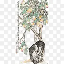 水墨寿桃