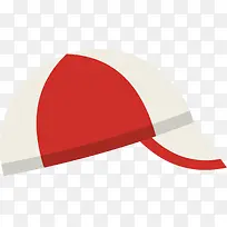 矢量手绘可爱红色棒球帽