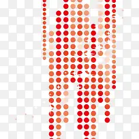 红色圆点背景矢量素材
