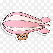 粉色卡通热气球