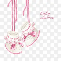 婴儿鞋子婴儿派对元素