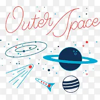 矢量蓝色小行星