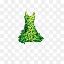 创意绿色气球女士裙子