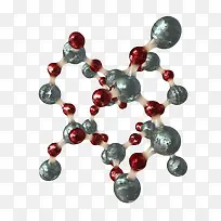银红色石英晶体晶格分子形状素材