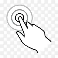 一个手指三倍利用gestureworks-icons