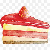 草莓果肉夹心蛋糕