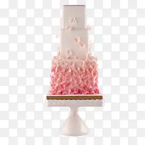 粉色渐变小清新婚礼樱花蛋糕