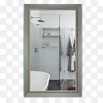 复古清新浴室镜子