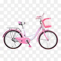 粉色扣好的自行车