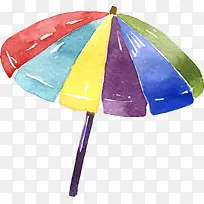彩色可爱遮阳伞免抠素材