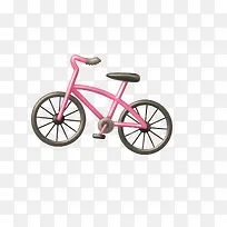 粉色的儿童自行车