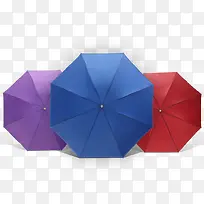 伞 红色 蓝色 紫色