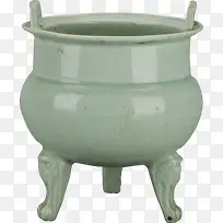 古代绿色陶瓷香炉