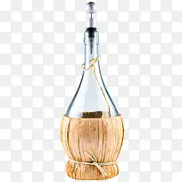 透明被缠绕的玻璃酒瓶古代器物实