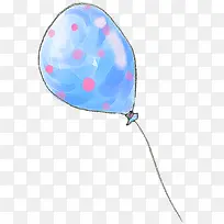 手绘粉色斑点气球