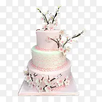 粉色小清新圆型樱花蛋糕免扣系列