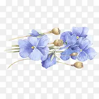 唯美素材仙境元素 蓝色花束