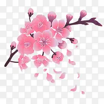 文艺清新花草海报设计装饰樱花