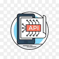 API矢量图标手机电子电路