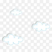 白云立体云朵装饰图案