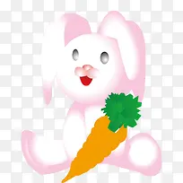 矢量图粉色的兔子