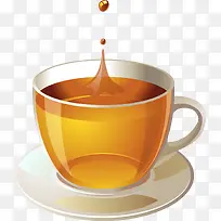 黄色饮料茶水水滴