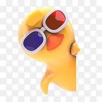 戴眼镜偷看