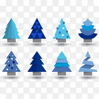 创意蓝色圣诞树