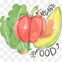 彩绘蔬菜食物