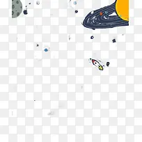 一个太空手绘效果图