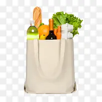 购物袋和食物