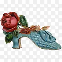 玫瑰蓝色靴子