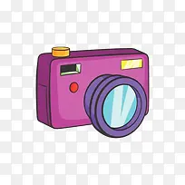 粉紫色相机简笔画