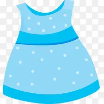 蓝色可爱裙子素材图