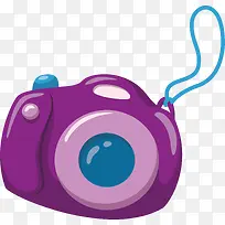 紫色卡通相机