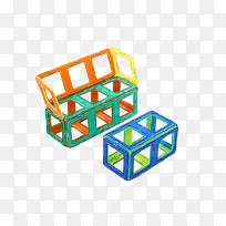 磁力片组合的长方体