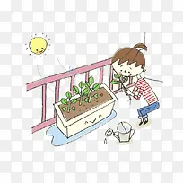 可爱卡通菜园