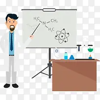 卡通化学老师