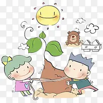 辛苦拔红薯