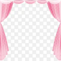 粉色帘幕