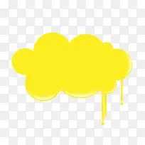 涂绘的黄色云