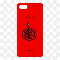 红色蛇手机壳图案设计