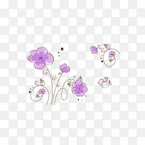 淡紫色花纹装饰