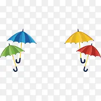 多彩雨伞标题框